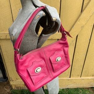 Via Spiga Hobo Shoulder Pink Leather Handbag Purse